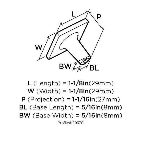 Extensity 1-1/8 in. L (29 mm) Polished Chrome Cabinet Drawer Knob Extensity 1-1/8 in. L (29 mm) Polished Chrome Cabinet Drawer Knob