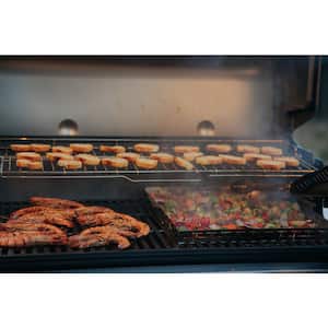 Genesis S-435 4-Burner Liquid Propane Gas Grill in Stainless Steel with Grill Cover