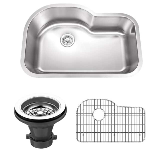 Wells Specialty Series Stainless Steel 32 in. Single Bowl Undermount Kitchen Sink Package