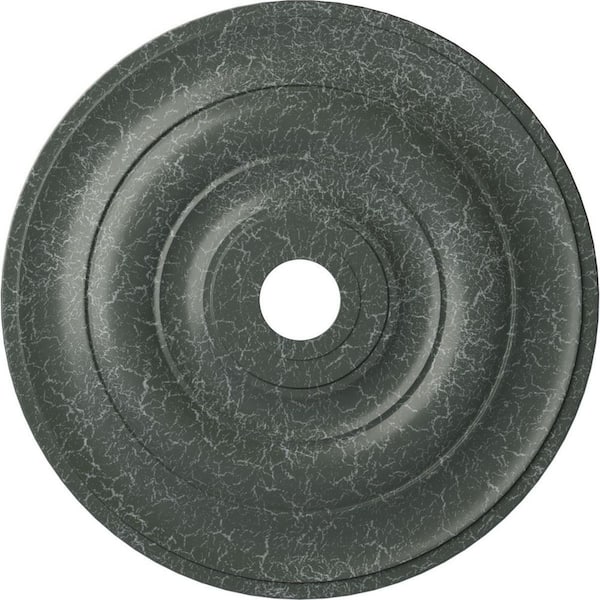Ekena Millwork 1-1/2" x 26-1/2" x 26-1/2" Polyurethane Jefferson Ceiling Medallion, Athenian Green Crackle