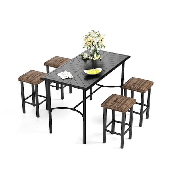 Outdoor barstool table discount set