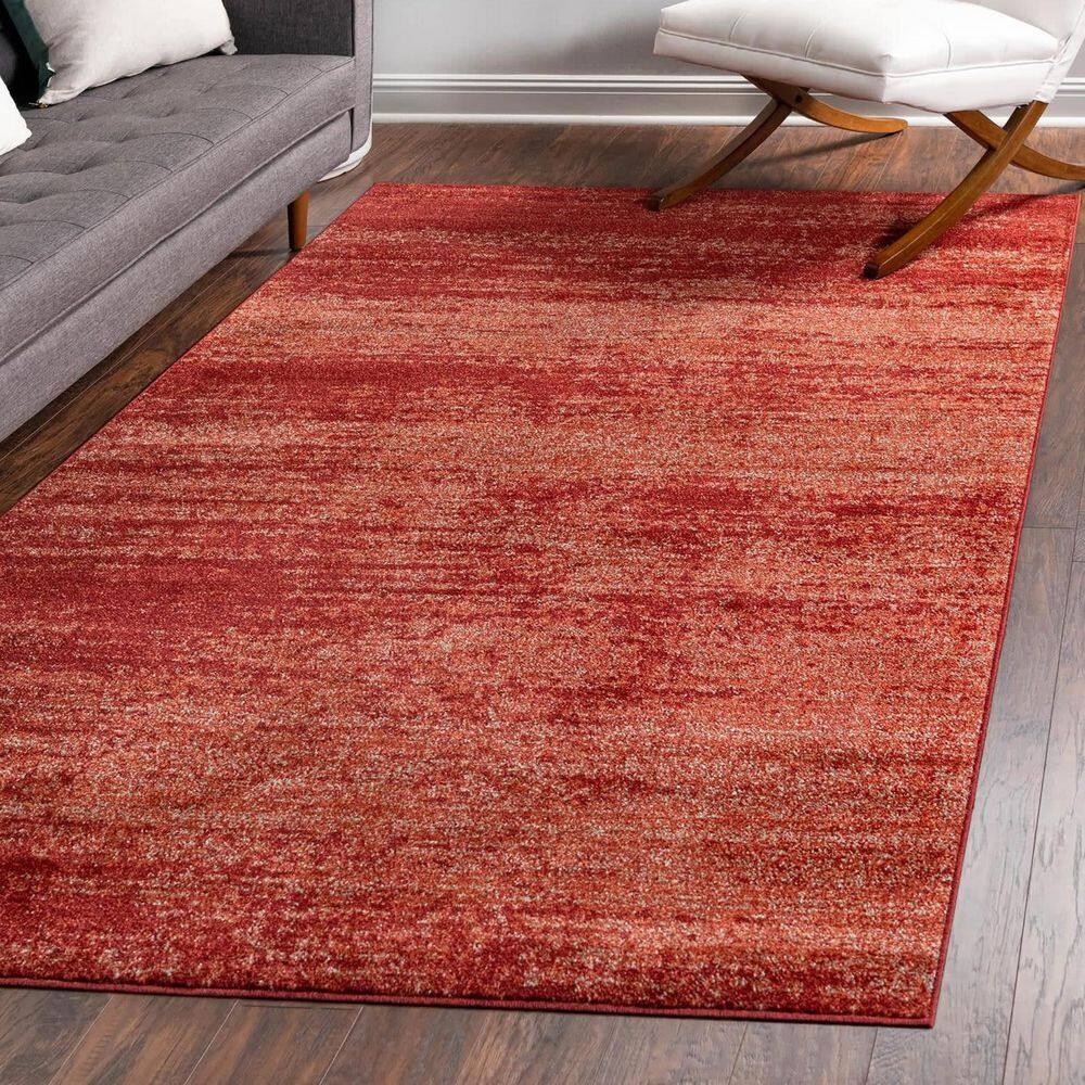 Terracotta Tufted 6' x 9' Synthetic Easy Care Area Rug