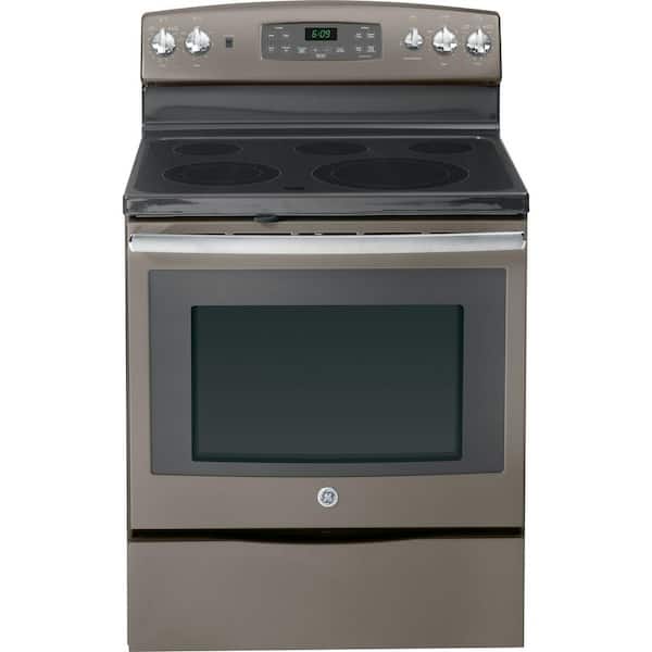 GE 5.3 cu. ft. Electric Range with Self-Cleaning Oven and Convection in Slate