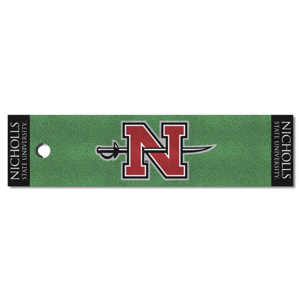 FANMATS 1.5 ft. x 6 ft. Nicholls State Colonels Putting Green Mat 39135