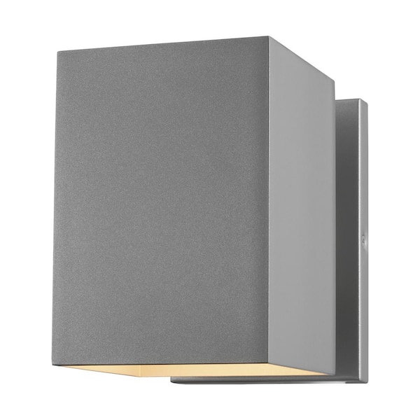 Generation Lighting Pohl Small 1-Light Painted Brushed Nickel Outdoor Wall Lantern