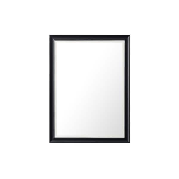 James Martin Vanities Glenbrooke 30 in. W x 40 in. H Rectangular Framed Wall Mount Bathroom Vanity Mirror in Black Onyx