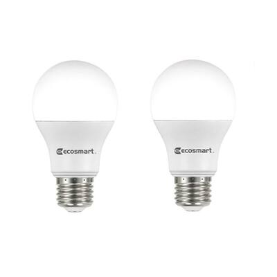60-Watt Equivalent A19 Non-Dimmable LED Light Bulb Daylight (2-Pack)