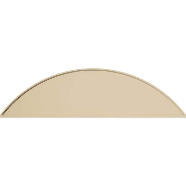 Ekena Millwork 66-in W x 17-1/2-in H x 2-in P Segment Arch Smooth Signature Urethane Pediment, Primed Tan