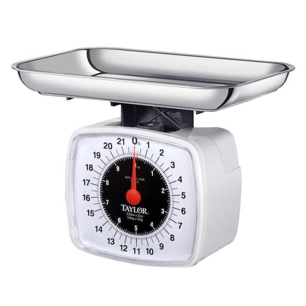 Taylor Analog Kitchen Food High Capacity Scale in White
