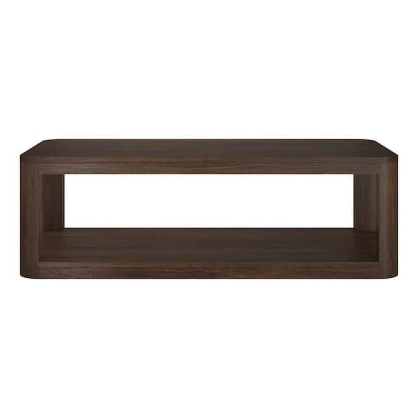 Meyer&Cross Stellan 47.25 in. Alder Brown Rectangle MDF Top Coffee Table
