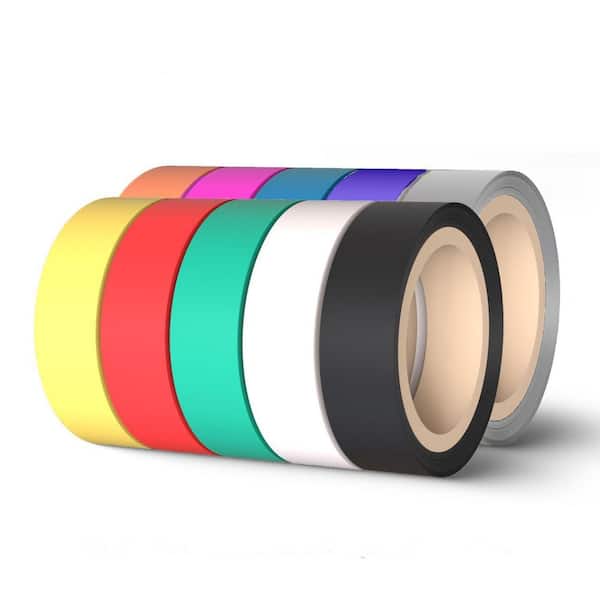 3/4 x 66 ft. Electrical Tape Multi-Colored Flame Retardant High-Temperature Resistant Self-Extinguishing Wiring 10 Rolls