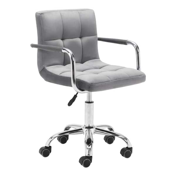 ZUO Kerry Gray Office Chair 101943 - The Home Depot