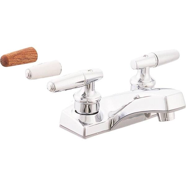 EZ-FLO Traditional Collection 4 in. Centerset 2-Handle Bathroom Faucet with 3-Handle Inserts in Chrome