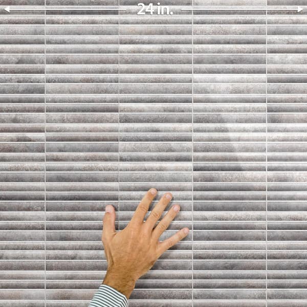 Merola Tile Rubik Greige 5-7/8 in. x 11-3/4 in. Ceramic Wall Tile