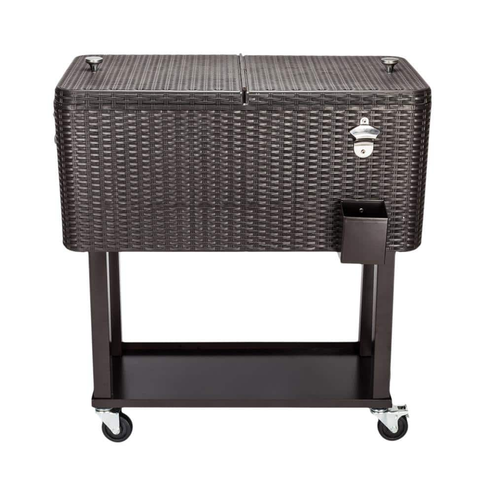 Wicker cooler hot sale on wheels