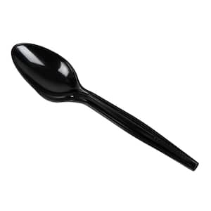 Black Disposable Plastic Spoon Utensils Refill for CUTDISPBK-BLK 100 pcs