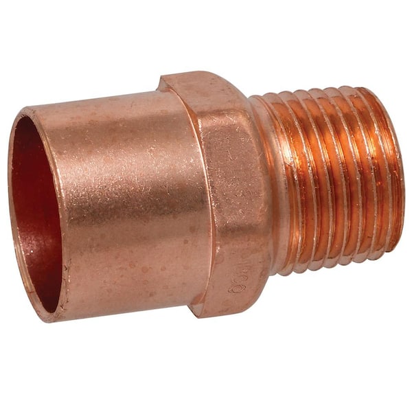 Everbilt 3/4 in. x 1 in. Copper Pressure Cup x MIP Male Adapter Fitting  C604HD341 - The Home Depot