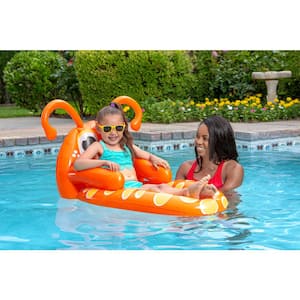 Waterbug Jr. Inflatable Swimming Pool Float, Orange, Small