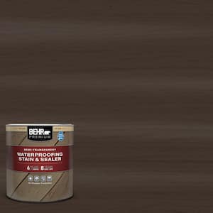1 qt. #ST-105 Padre Brown Semi-Transparent Waterproofing Exterior Wood Stain and Sealer