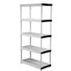 Gray 5-Tier Plastic Garage Storage Shelving Unit (36 in. W x 72 in. H x 18 in. D)