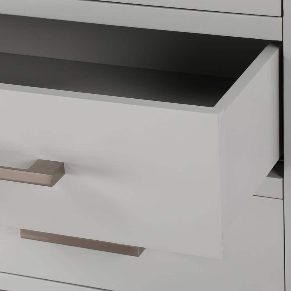 Modero 72'' Chilled Gray Solid Wood Double Vanity Base