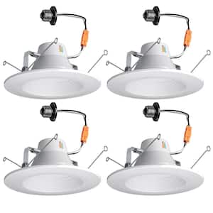5 in./6 in. Selectable CCT Integrated LED Recessed Light Trim 800 Lumens 3000K 4000K 5000K Dimmable (4-Pack)
