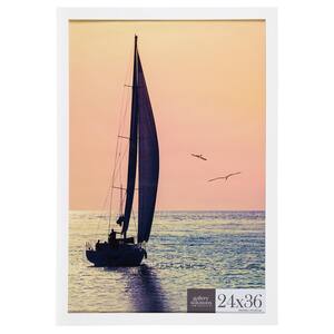 24 in. x 36 in. White Flat Poster Picture Frame
