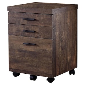 Black Filing Cabinet on Castors with 3-Drawers HD7403 - The Home Depot