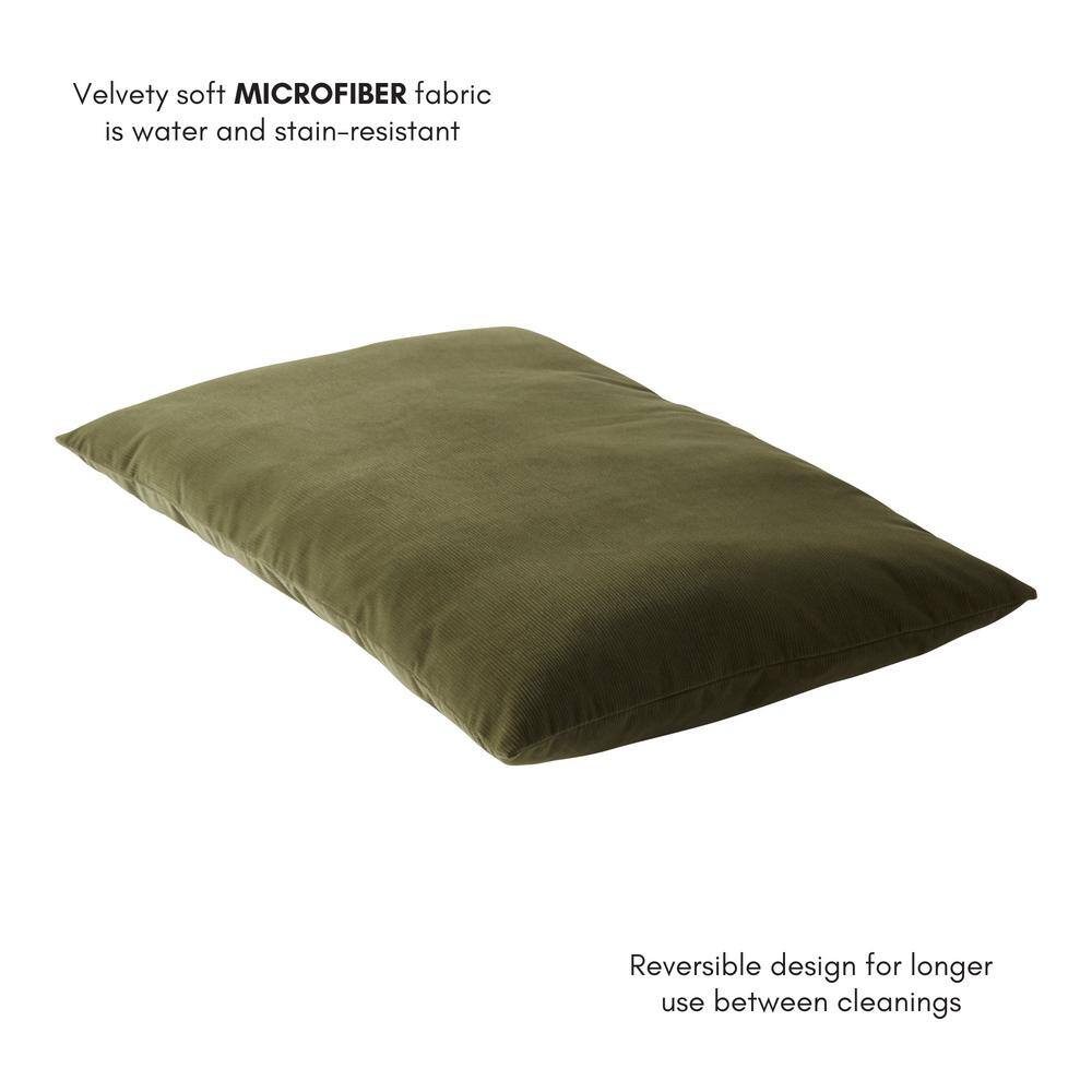 Small Sage Green Corduroy Reversible Throw Dog Bed