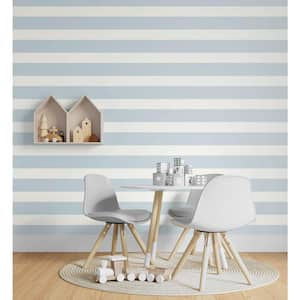 Luxe Haven Hampton Blue Designer Stripe Peel and Stick Wallpaper (Covers 40.5 sq. ft.)