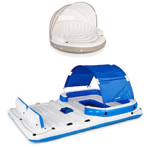 Inflatable Canopy Island Float and Bestway Tropical Breeze 6-Person Float