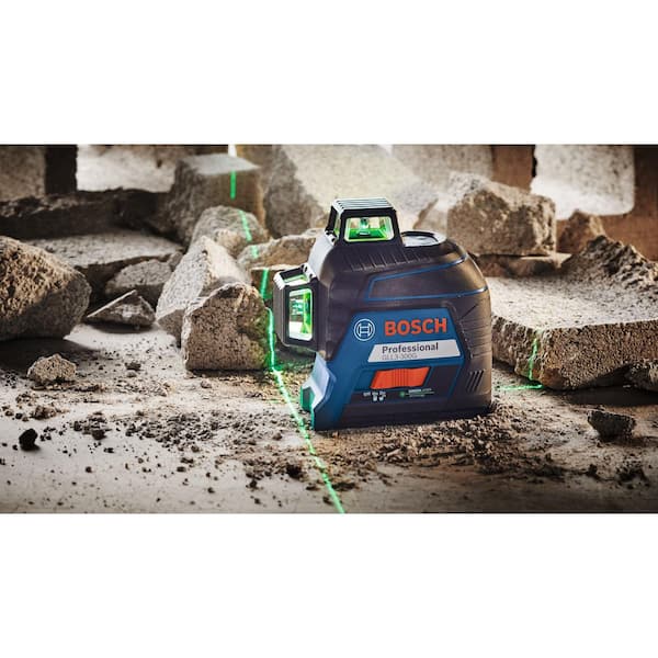 Bosch 300 ft. Green 360-Degree Laser Level Self Leveling with Visimax  Technology, Fine Adjustment Mount and Hard Carrying Case GLL3-300G - The  Home Depot