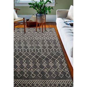 Chelsea Charcoal 10 ft. x 14 ft. (9'6" x 13'6") Moroccan Contemporary Area Rug