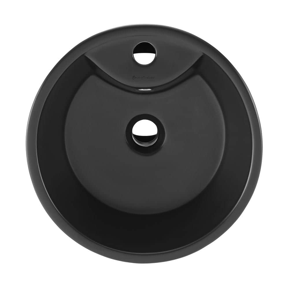 Monaco Matte Black Ceramic Pedestal Sink