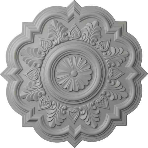 Ekena Millwork 20-1/4" x 1-1/2" Deria Urethane Ceiling Medallion (Fits Canopies upto 6"), Primed White