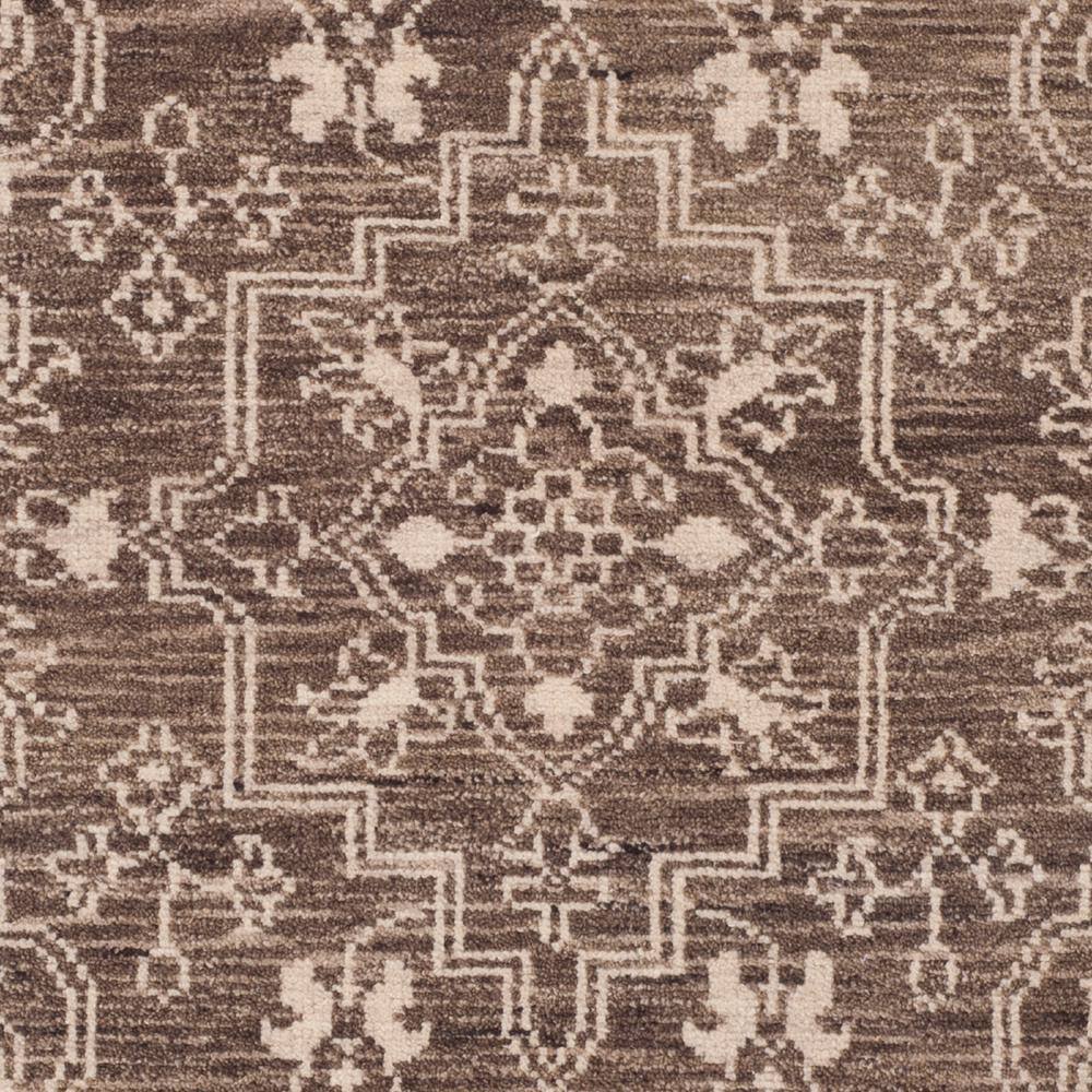 Kenya Collection 5'x8' Brown and Beige Hand-Knotted Wool Area Rug