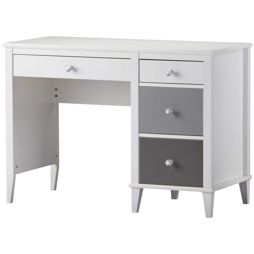 Monarch Hill Poppy 41'' Gray Engineered Wood Computer Desk with Drawers