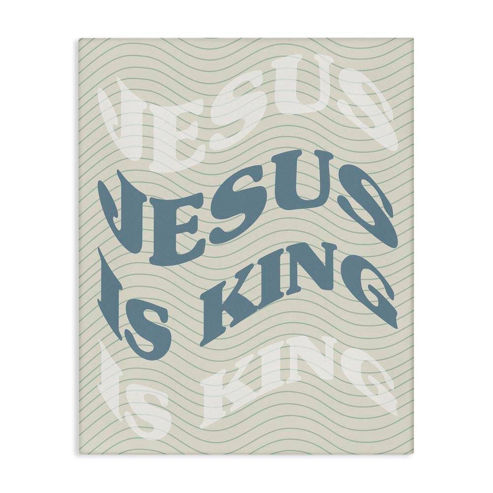 Wavy Jesus Is King by Daphne Polselli Unframed Religious Graphic Art Print 20 in. x 16 in. price history on PriceWatchPro