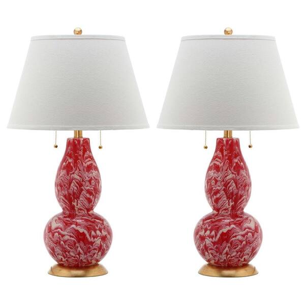 red swirl lamp