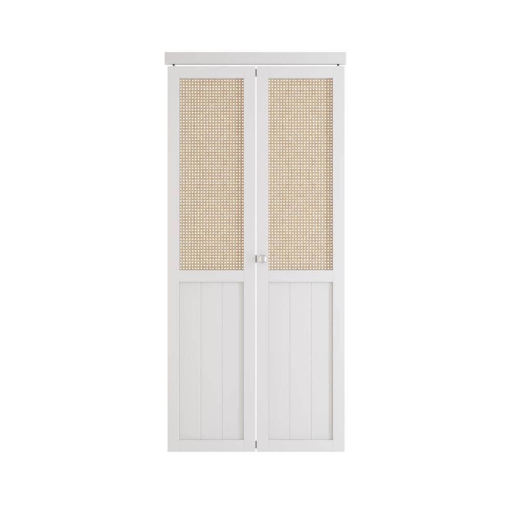 TENONER Closet Doors, 24''Single Frosted Glass Panel Bi-Fold Doors,  Assembly Required, Multifold Interior Doors, Folding Doors with Hardware  Kits