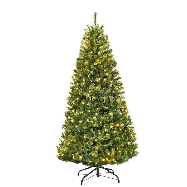 Costway 4 ft. Pre-Lit Artificial Christmas Tree with 100 LED
