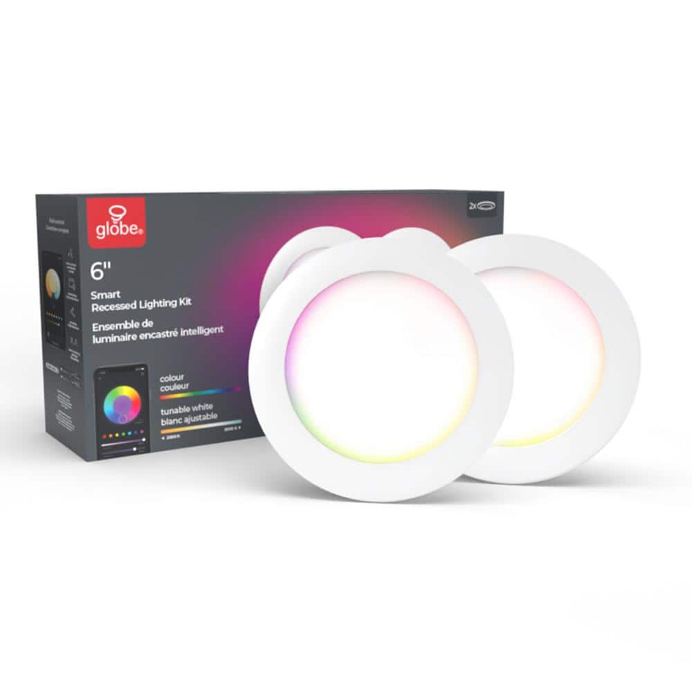 Smart Integrated LED 6 in Round RGB + Tuneable White Canless Recessed Light