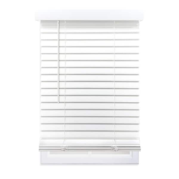 StyleWell Smooth White Cordless Room Darkening Smooth Faux Wood