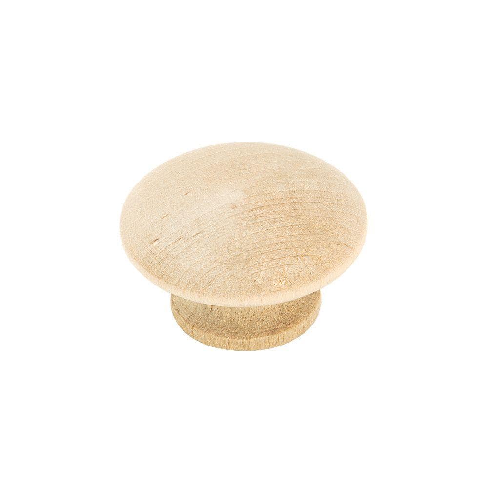 Everyday Heritage 1-1/2 in. (38mm) Traditional Unfinished Round Cabinet Kno