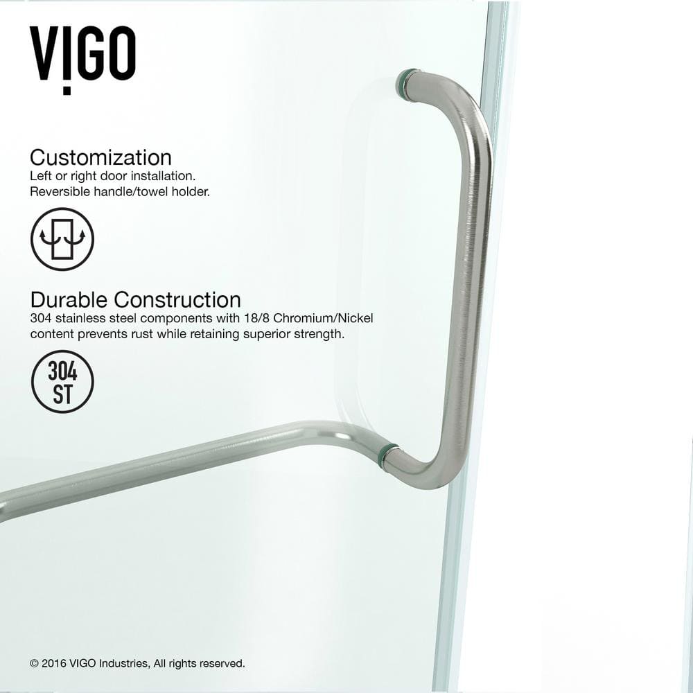Piedmont 40'' Brushed Nickel Frameless Neo-Angle Shower Enclosure