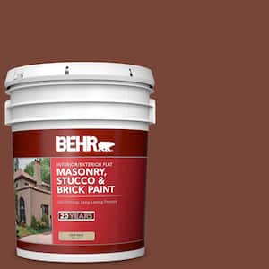 5 gal. #S200-7 Earth Fired Red Flat Interior/Exterior Masonry, Stucco and Brick Paint