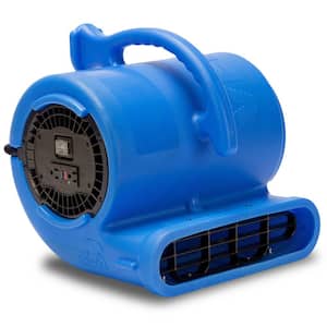 1/3 HP Air Mover for Water Damage Restoration Carpet Dryer Janitorial Floor Blower Fan in Blue