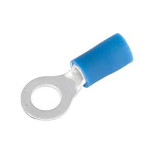 16-14 AWG Ring Terminal Stud Size 8-10 Blue 100-Pack (Case of 5)
