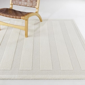 Hyde Cream 7 ft. 10 in. x 10 ft. Striped Area Rug