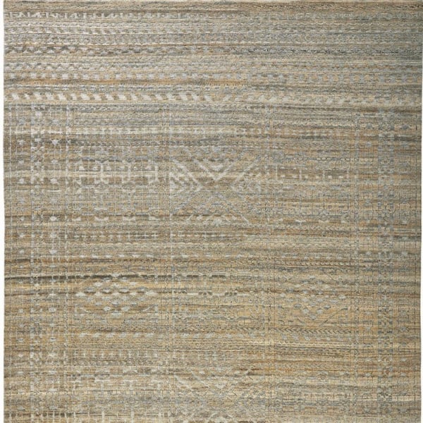 Gold, Tan Geometric 6 ft. x 9 ft. Area Rug